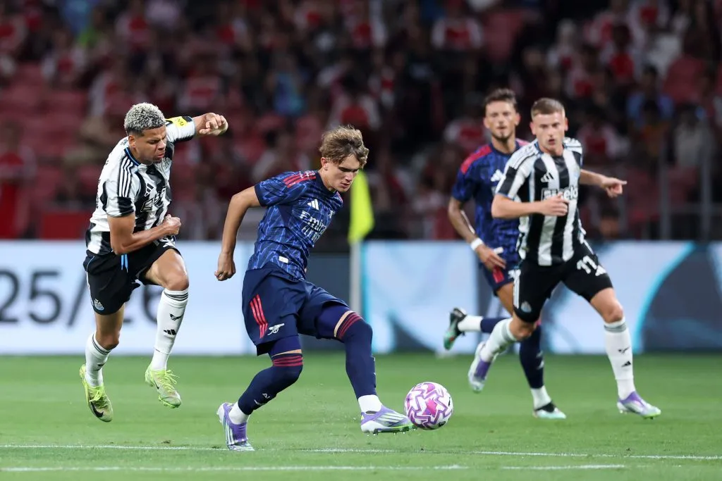 Max Dowman em ação pelo Arsenal
