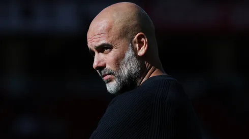 Técnico espanhol Pep Guardiola em partida do Manchester City