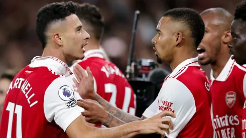 Gabriel Jesus e Martinelli, pelo Arsenal (Photo by David Rogers/Getty Images)