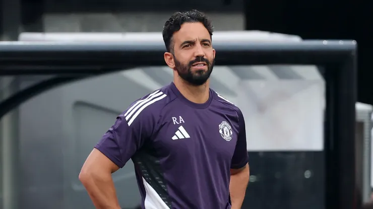Ruben Amorim em jogo do Manchester United