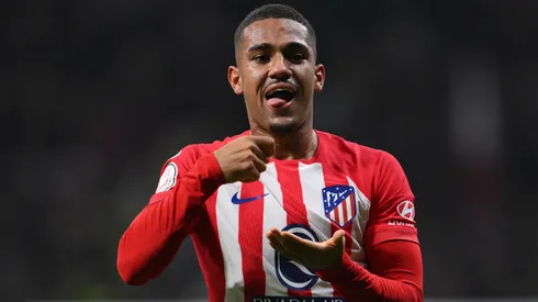 Samuel Lino comemora gol do Atlético de Madrid