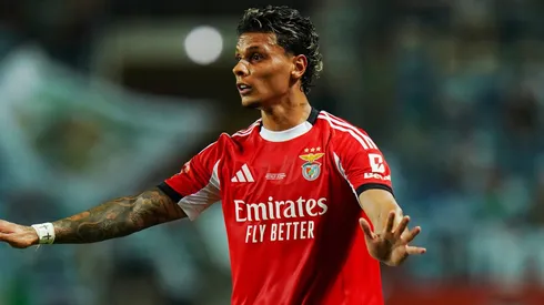 Richard Ríos conquista primeiro título com o Benfica. Foto: Gualter Fatia