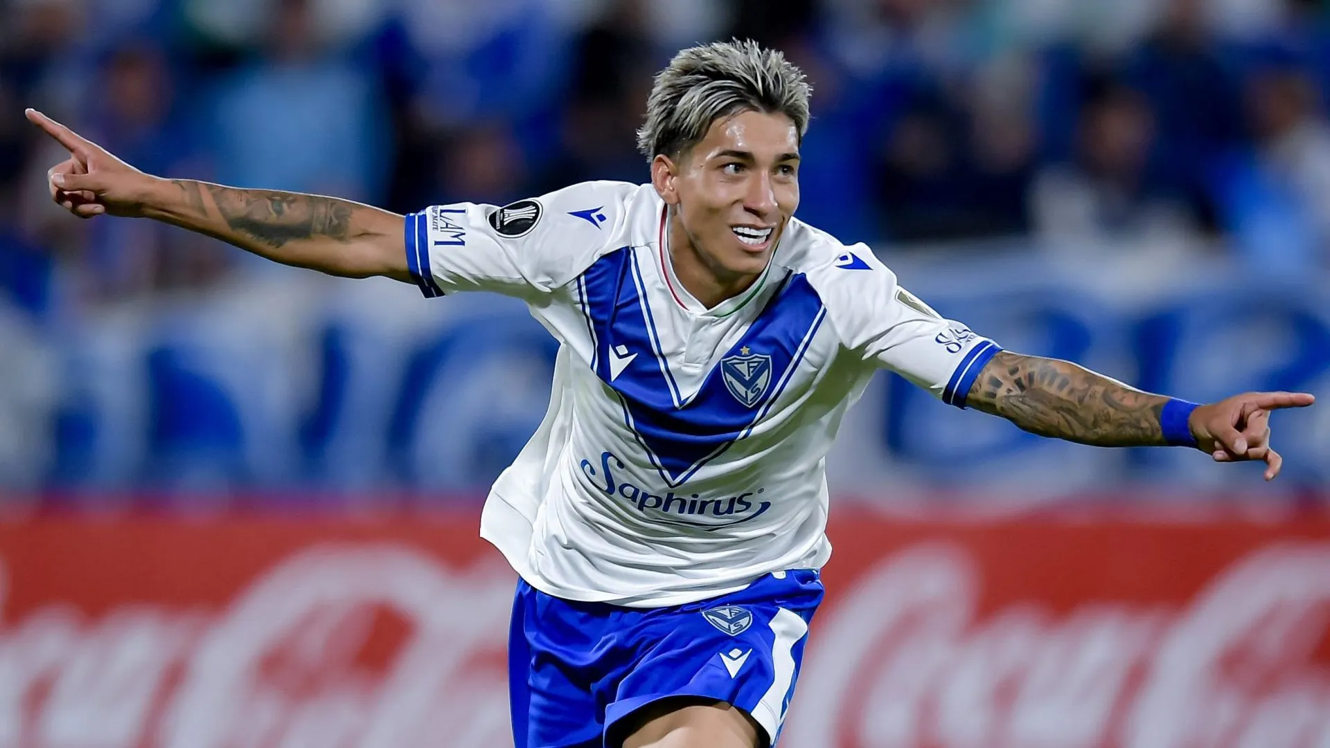 Maher Carrizo, alvo do River Plate, em jogo do Vélez. Foto: Marcelo Endelli/Getty Images