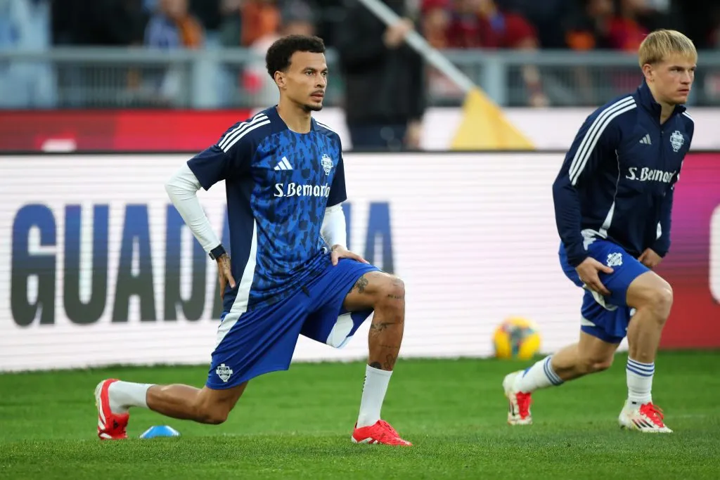 Dele Alli pelo Como. Jogador só atuou em uma partida na última temporada e não está nos planos da equipe para este ano, segundo portal italiano. Ele já foi oferecido ao Grêmio. (Photo by Paolo Bruno/Getty Images)