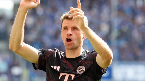 Thomas Müller é insubstituível no Bayern de Munique, afirma Oliver Kahn. (Photo by Alex Grimm/Getty Images)