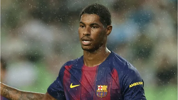 Rashford em jogo do Barcelona na temporada. Foto: Han Myung-Gu/Getty Images)