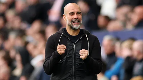 Pep Guardiola em jogo pelo Manchester City (Foto: Jan KrugerGetty Images)