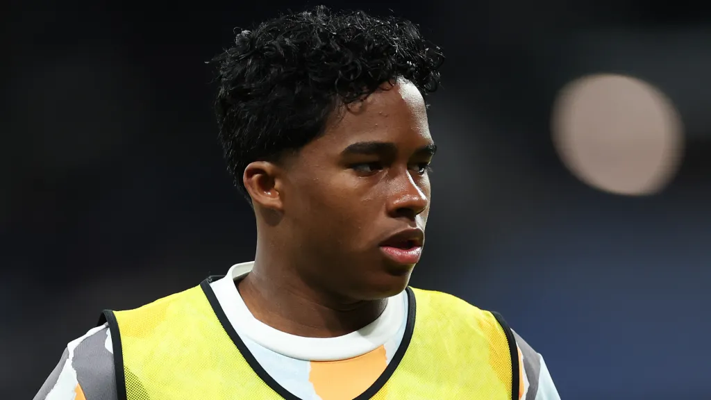 Endrick em ação com o Real Madrid. Foto: Florencia Tan Jun/Getty Images