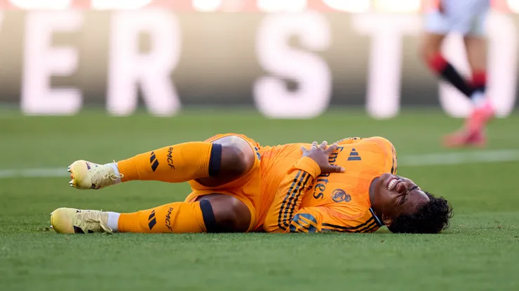 Endrick teve lesão grave na parte posterior da coxa e preocupa o Real Madrid – Foto: Angel Martinez/Getty Images