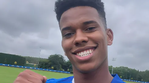 Estêvão, novo reforço do Chelsea e ex-Palmeiras. Foto: Reprodução/X/Chelsea