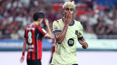 Lamine Yamal é o grande craque do Barcelona. Foto: Chung Sung-Jun/Getty Images