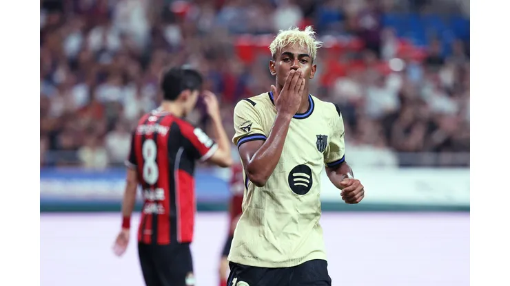 Lamine Yamal é o grande craque do Barcelona. Foto: Chung Sung-Jun/Getty Images
