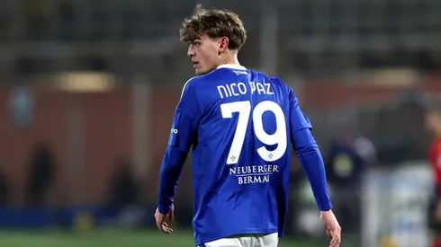 Nico Paz está na mira do Manchester United. Foto: Marco Luzzani/Getty Images