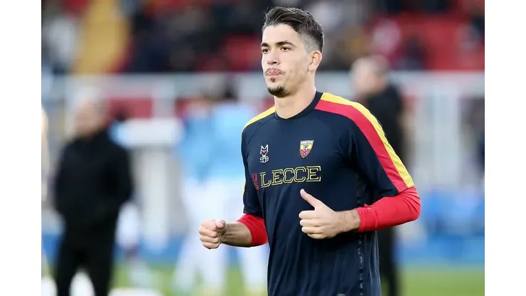 Joan González, cria do Barcelona e agora ex-jogador do Lecce. Foto: Donato Fasano/Getty Images