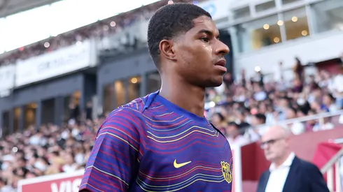 Marcus Rashford antes de jogo do Barcelona (Foto: Paul Miller/Getty Images)