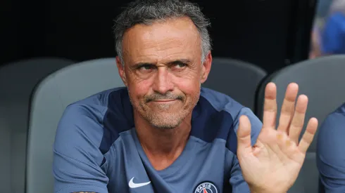 Luis Enrique, técnico vitorioso do PSG. (Photo by Alex Grimm/Getty Images)