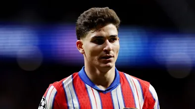 Julián Alvarez, atacante do Atlético Madrid. Foto: Florencia Tan Jun/Getty Images