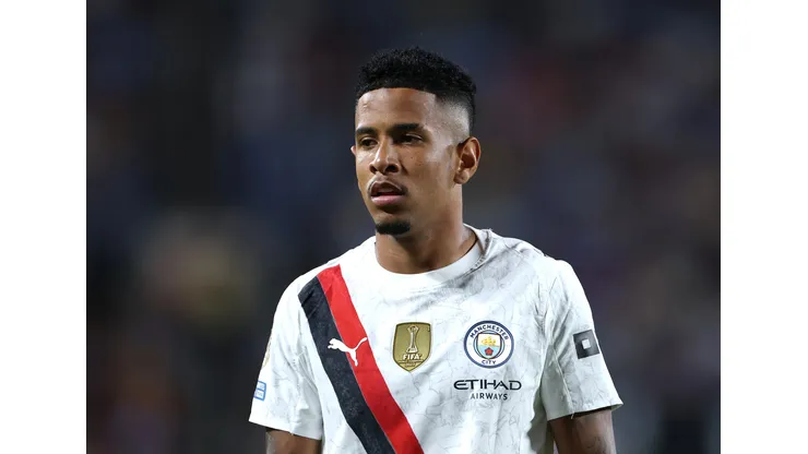 Savinho em ação pelo Manchester City. (Photo by Francois Nel/Getty Images)
