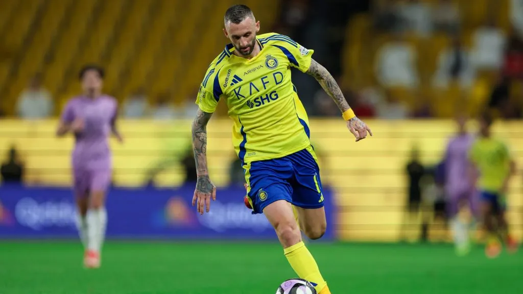 Marcelo Brozović em jogo do Al-Nassr. Foto: Yasser Bakhsh/Getty Images
