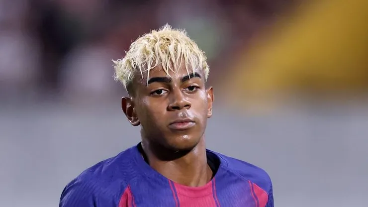 Lamine Yamal causa preocupação no vestiário do Barcelona. Foto: Paul Miller/Getty Images
