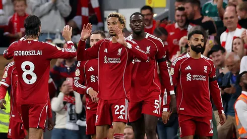 Hugo Ekitike em ação pelo Liverpool. (Photo by Michael Steele/Getty Images)