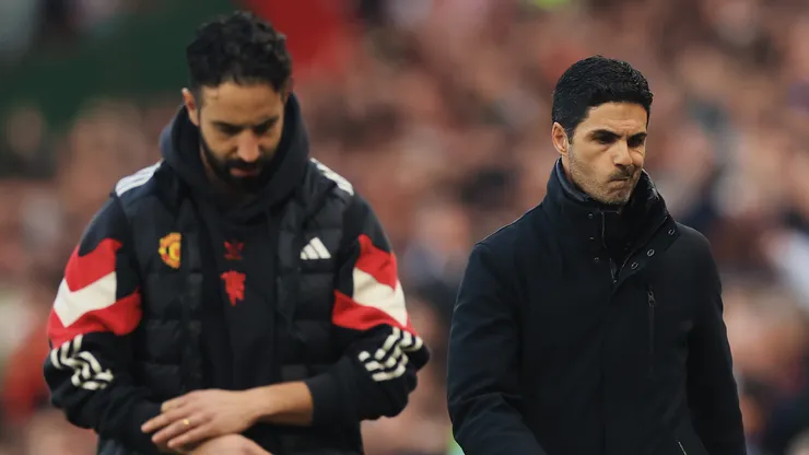 Arteta e Ruben Amorim em duelo (Foto: Carl RecineGetty Images)