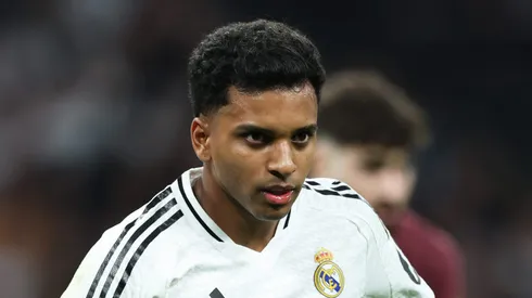 Rodrygo, do Real Madrid, foi alvo do Manchester City, Liverpool e Tottenham. Clube só avançaria pelo jogador brasileiro se vendesse Savinho, mas ele vai ficar. Foto: Clive Brunskill/Getty Images