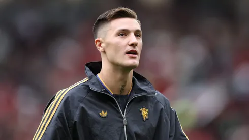 Benjamin Sesko, reforço do Manchester United. (Photo by Matt McNulty/Getty Images)