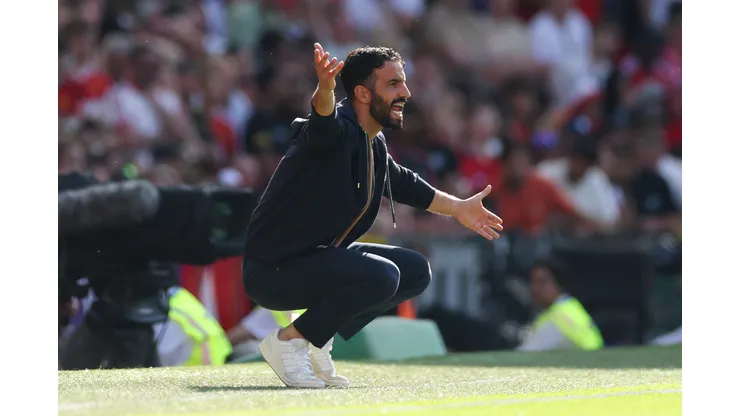 Ruben Amorim é o técnico do Manchester United. (Photo by Stu Forster/Getty Images)