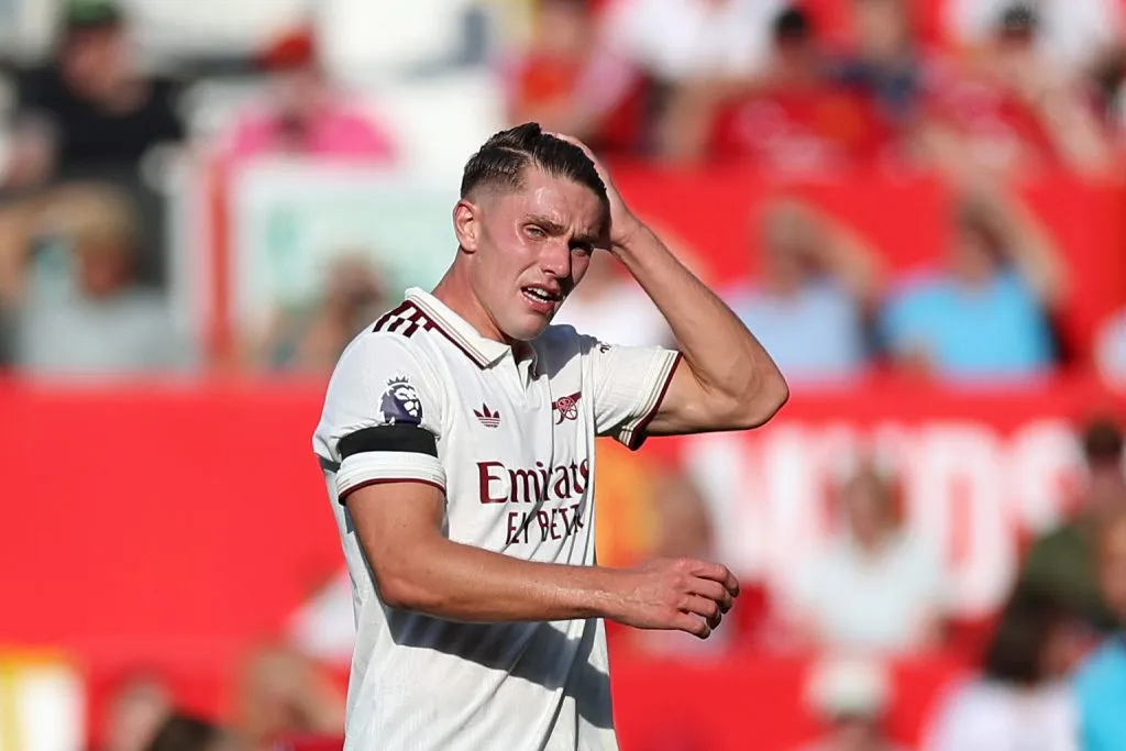 Gyökeres vai mal em vitória do Arsenal.  (Photo by Michael Regan/Getty Images)