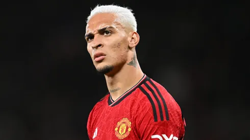Antony, jogador do Manchester United, mas que não vai ficar no clube inglês. Ele tem a vontade de permanecer na Europa e ele quer retornar ao Betis, assim como o time espanhol. (Foto: Stu Forster/Getty Images)