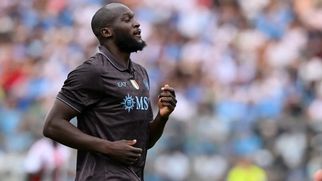 Romelu Lukaku, atacante do Napoli. Foto: Giuseppe Bellini/Getty Images