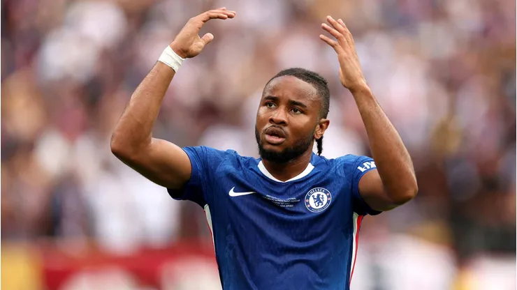 Nkunku em jogo do Chelsea. Foto: Luke Hales