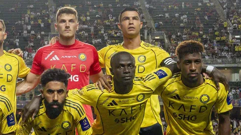 Jogadores do Al-Nassr contra o Al-Ittihad. (Foto: Yu Chun Christopher Wong/Eurasia Sport Images/Getty Images)