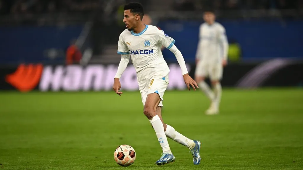 Azzedine Ounahi em jogo do Olympique de Marseille. Foto: Stuart Franklin/Getty Images