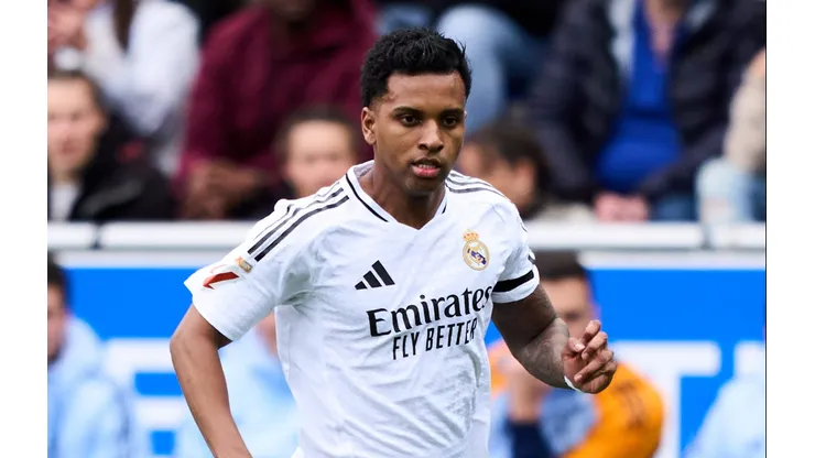 Rodrygo é aguardado por fãs do City após ausência em estreia do Real Madrid. Foto: Juan Manuel Serrano Arce/Getty Images
