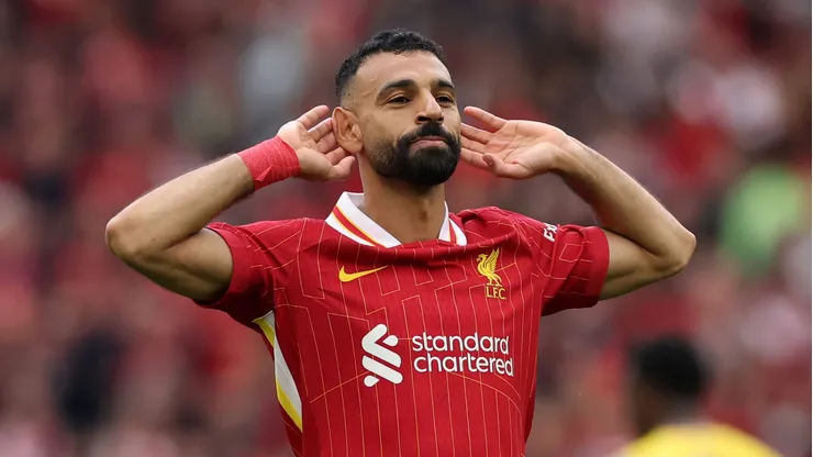 Salah em ação pelo Liverpool. Foto: Carl Recine/Getty Images