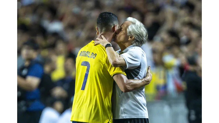 Jorge Jesus e Cristiano Ronaldo juntos. (Photo by Yu Chun Christopher Wong/Eurasia Sport Images/Getty Images)