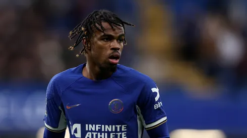 Carney Chukwuemeka em ação pelo Chelsea. Foto: Richard Heathcote/Getty Images