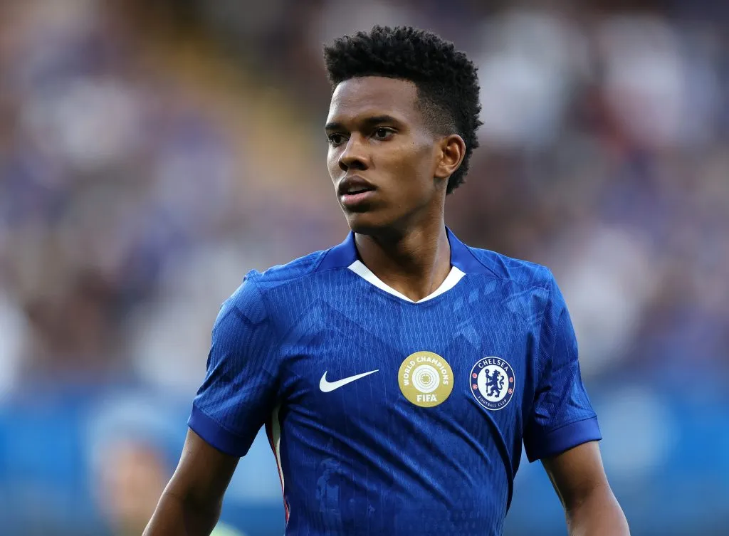 Estêvão em ação pelo  Chelsea. Foto: Eddie Keogh/Getty Images