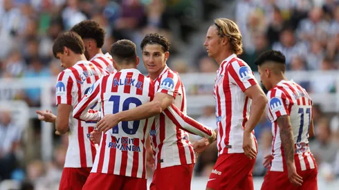 Jogadores do Atlético de Madrid em partida amistosa da pré-temporada (Foto: George Wood/Getty Images)