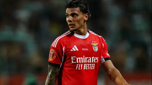 Ex-Palmeiras, Richard Ríos perde moral no Benfica e é criticado por torcedores após apenas cinco jogos.(Photo by Gualter Fatia/Getty Images)