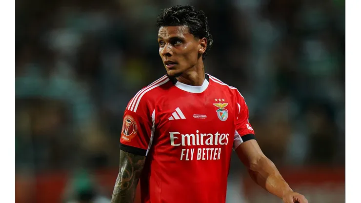 Ex-Palmeiras, Richard Ríos perde moral no Benfica e é criticado por torcedores após apenas cinco jogos.(Photo by Gualter Fatia/Getty Images)