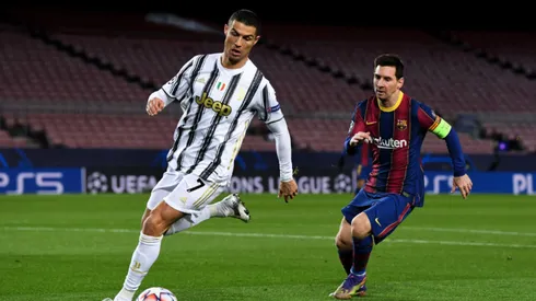 Messi e Cristiano Ronaldo. David Ramos/Getty Images.