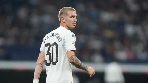 Mastantuono em ação pelo Real Madrid. Foto: Angel Martinez/Getty Images