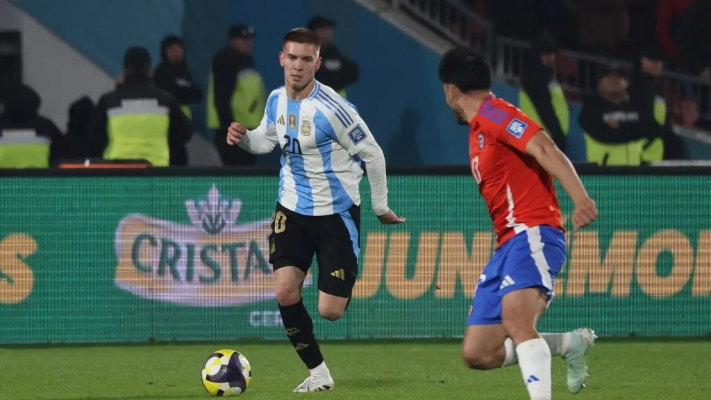 Mastantuono atuou pela Seleção Argentina nas Eliminatórias. Marcelo Hernandez/Getty Images
