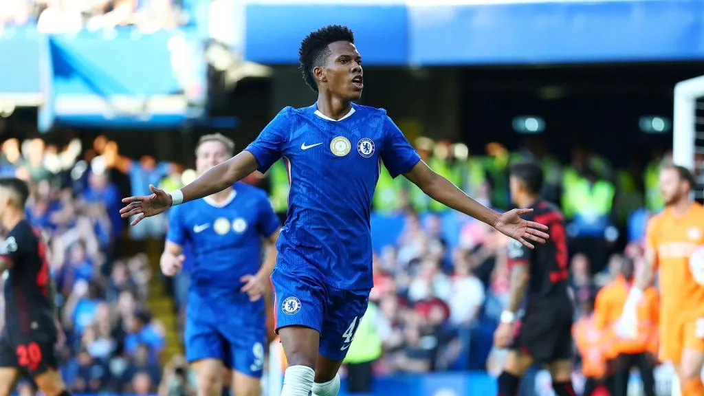 Estêvão marcou em amistoso pelo Chelsea. Foto: Bryn Lennon/Getty Images