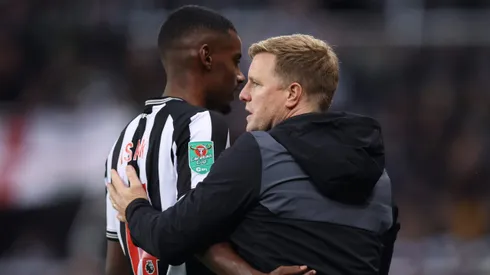 Eddie Howe e Alexander Isak. Foto: George Wood