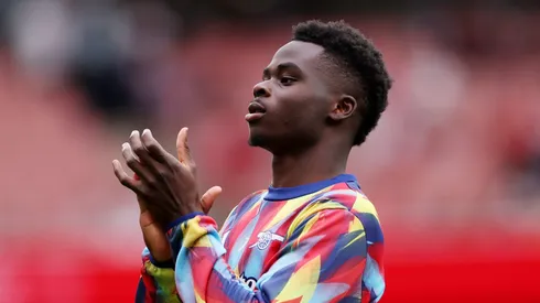 Saka pode renovar com o Arsenal em breve e pode se tornar o jogador mais bem pago do elenco. Foto: Justin Setterfield/Getty Images