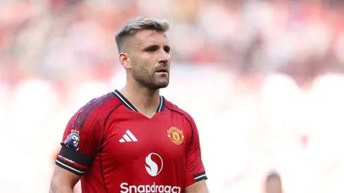 Luke Shaw, do Manchester United em ação. Foto: Michael Regan/Getty Images